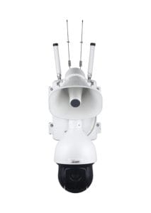 iCAM - CCTV cameras with loudspeakers - audio warning messages (1) A camera with a speaker and a megaphone