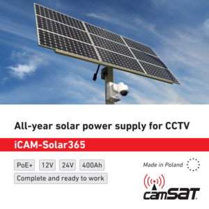 All-year solar power supply for CCTV - iCAM-Solar365