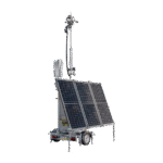 Mobilne zasilanie solarne 1,35kW do wież CCTV