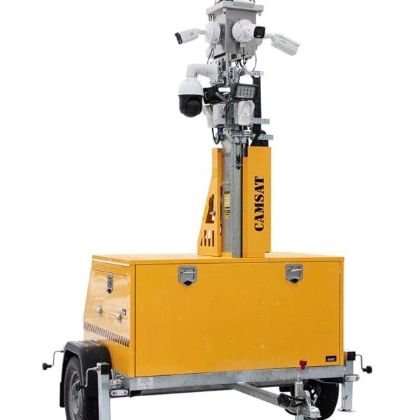 Mobile CCTV monitoring tower